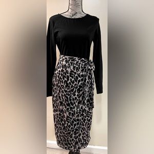 Long Sleeve, Leopard Print Dress